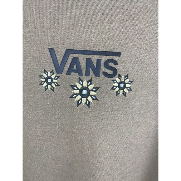 Vans Women’s Embroidered Sunflower Sweatshirt Boxy‎ Cozy Soft Size M Skater Girl - Picture 4 of 6